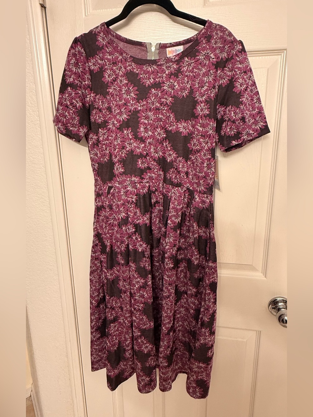 LuLaRue Floral Purple Fit & Flare Dress
